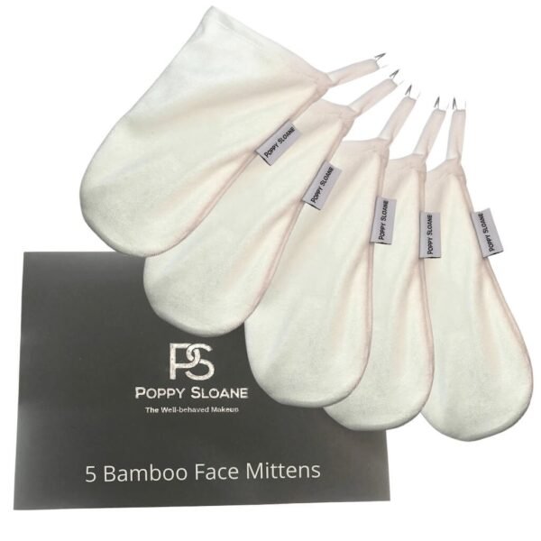 Poppy Sloane Bamboo Facial Cleansing Mitts (Set of 5)